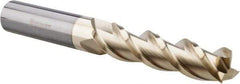 ProMax - 1/2", 2" LOC, 1/2" Shank Diam, 4" OAL, 3 Flute, Solid Carbide Square End Mill - Single End, ZrN Finish, Spiral Flute, 40° Helix, Centercutting, Right Hand Cut, Right Hand Flute, Series 109 - USA Tool & Supply