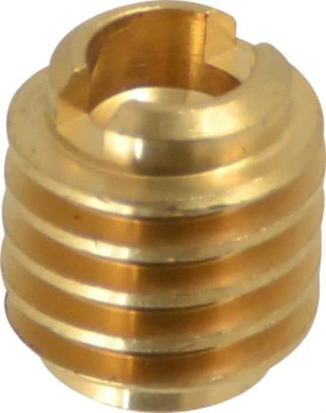 E-Z LOK - #4-40, Brass Knife Insert - 1/4" Drill, 1/4" Hole Diam, 3/8" Long, 1/2" Min Grip - USA Tool & Supply