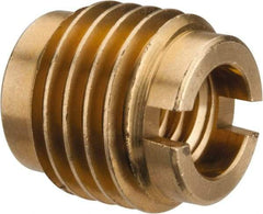 E-Z LOK - 5/16-18, Brass Knife Insert - 1/2" Drill, 1/2" Hole Diam, 5/8" Long, 3/4" Min Grip - USA Tool & Supply