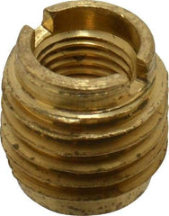 E-Z LOK - 3/8-24, Brass Knife Insert - 1/2" Drill, 1/2" Hole Diam, 5/8" Long, 3/4" Min Grip - USA Tool & Supply