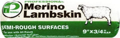 Premier Paint Roller - 3/4" Nap, 9" Wide Paint Roller Cover - Rough Texture, Lambskin - USA Tool & Supply