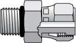 Parker - 1" OD, Steel Straight Thread Swivel Connector - 6,000 Max Working psi, 1-1/2" Hex, O-Ring Face Seal/SAE-ORB Ends - USA Tool & Supply