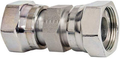 Parker - 1" OD, Steel Swivel Union - 6,000 Max Working psi, 1-7/16" Hex, O-ring Face Seal Ends - USA Tool & Supply
