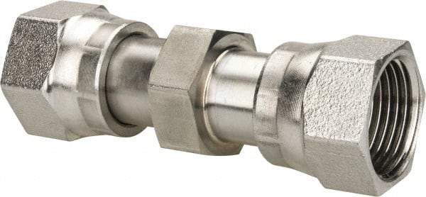 Parker - 1/2" OD, Steel Swivel Union - 9,200 Max Working psi, 7/8" Hex, O-ring Face Seal Ends - USA Tool & Supply