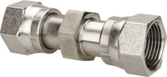 Parker - 1/2" OD, Steel Swivel Union - 9,200 Max Working psi, 7/8" Hex, O-ring Face Seal Ends - USA Tool & Supply