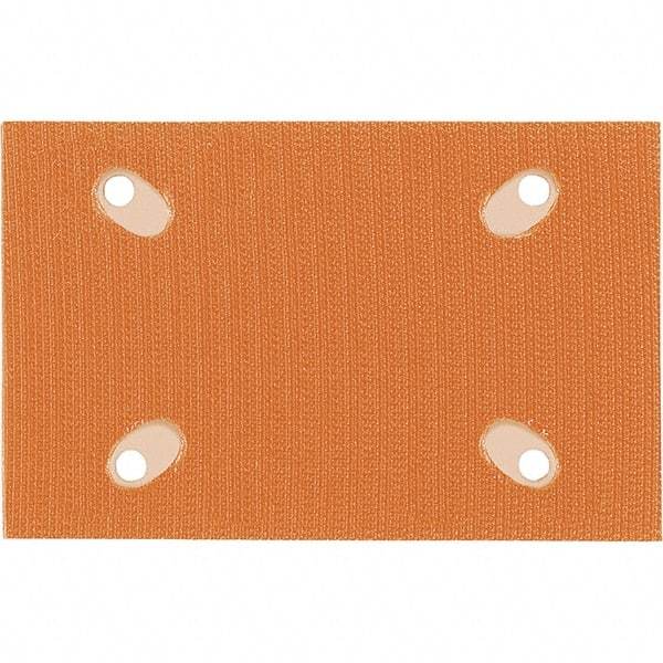 Dynabrade - 5 x 3-1/4" Rectangular Hook Face Backing Pad - Dynabug II Compatible, Screw Attachment, Nonvacuum Pad, 3/8" Thick, Medium Density, Short Nap - USA Tool & Supply