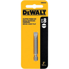 DeWALT - 1/4" Slotted Screwdriver Bit - 1/4" Drive, 2" OAL - USA Tool & Supply