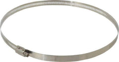 EVER-TITE Coupling Products - SAE Size 152, 2-1/2 to 10" Diam, Stainless Steel Worm Drive Clamp - 9/16" Wide, Material Grade 304 - USA Tool & Supply