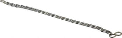 EVER-TITE Coupling Products - 0.105" Diam Stainless Steel Single Jack Chain w/S-Hooks - 30 Lb Load Limit, 14 Links per Foot, #12 - USA Tool & Supply