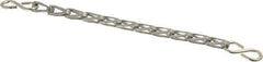 EVER-TITE Coupling Products - Stainless Steel Sash Chain w/S-Hooks - 55 Lb Load Limit, 7 Links per Foot, #6 - USA Tool & Supply