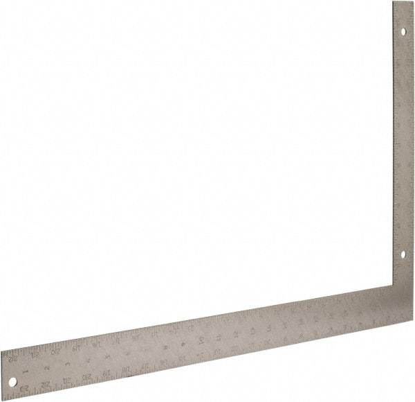 Johnson Level & Tool - 24" Blade Length x 16" Base Length, Anodized Finish, Aluminum Carpenters' Square - 1/8" Graduation, 2" Base Width - USA Tool & Supply