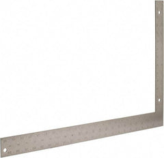 Johnson Level & Tool - 24" Blade Length x 16" Base Length, Anodized Finish, Aluminum Carpenters' Square - 1/8" Graduation, 2" Base Width - USA Tool & Supply