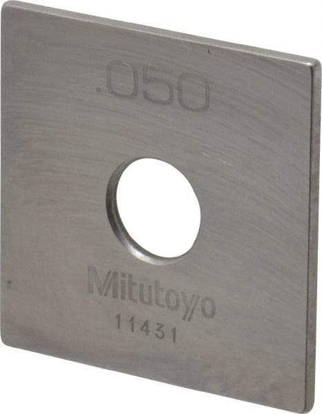 Mitutoyo - 0.05" Square Steel Gage Block - Accuracy Grade 0, Includes Certificate of Inspection - USA Tool & Supply