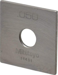 Mitutoyo - 0.05" Square Steel Gage Block - Accuracy Grade 0, Includes Certificate of Inspection - USA Tool & Supply