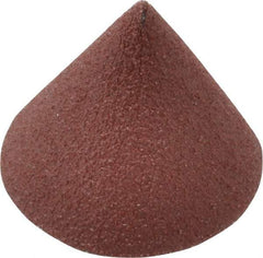 Superior Abrasives - 3/4" Diam 120 Grit 60° Included Angle Cone Center Lap - Aluminum Oxide, Fine Grade, Lock Nut Mount - USA Tool & Supply