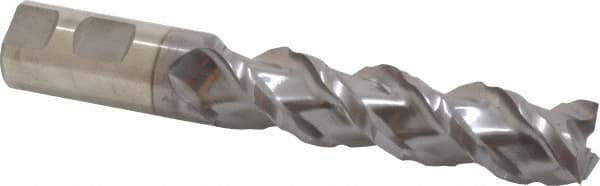 Minicut International - 1" Diam, 4" LOC, 3 Flute Powdered Metal 45° Corner Chamfer Roughing End Mill - TiCN Finish, 6-1/2" OAL, 1" Shank Diam, Single End, Centercutting, 43.5° Helix - USA Tool & Supply