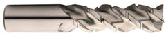 Minicut International - 7/8" Diam, 1-7/8" LOC, 3 Flute Powdered Metal Corner Chamfer Roughing End Mill - Uncoated, 4-1/8" OAL, 7/8" Shank Diam, Single End, Centercutting, 43.5° Helix - USA Tool & Supply