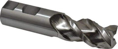 Minicut International - 1" Diam, 2" LOC, 3 Flute Powdered Metal 45° Corner Chamfer Roughing End Mill - Uncoated, 4-1/2" OAL, 1" Shank Diam, Single End, Centercutting, 43.5° Helix - USA Tool & Supply
