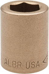 Ampco - 19/32", 1/2" Drive, Standard Hand Socket - 6 Points, 1-3/16" OAL, Aluminum Bronze - USA Tool & Supply