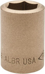 Ampco - 11/16", 1/2" Drive, Standard Hand Socket - 6 Points, 1-7/16" OAL, Aluminum Bronze - USA Tool & Supply