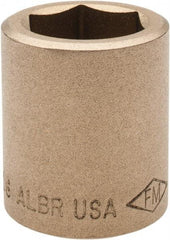 Ampco - 13/16", 1/2" Drive, Standard Hand Socket - 6 Points, 1-7/16" OAL, Aluminum Bronze - USA Tool & Supply