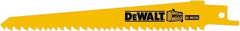 DeWALT - 6" Long x 3/4" Thick, Bi-Metal Reciprocating Saw Blade - Straight Profile, 5 to 8 TPI, Toothed Edge, Tang Shank - USA Tool & Supply