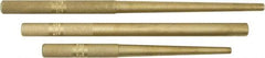 Mayhew - 3 Piece, 3/8 to 3/4", Drift Punch Set - Round Shank, Brass, Comes in Pouch - USA Tool & Supply