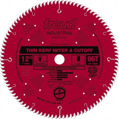 Freud - 12" Diam, 1" Arbor Hole Diam, 96 Tooth Wet & Dry Cut Saw Blade - Carbide-Tipped, Standard Round Arbor - USA Tool & Supply