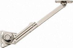 Sugatsune - 8-1/2" OAL x 7/8" Wide, 60 Lb/Inch Capacity, Adjustable Soft Down Stay - Right Side, 5mm Mounting Hole Diam, 105° Max Opening, Nickel Plated Steel & Zinc Alloy - USA Tool & Supply
