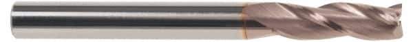 SGS - 5/8", 1-1/4" LOC, 5/8" Shank Diam, 3-1/2" OAL, 3 Flute, Solid Carbide Square End Mill - Single End, TiCN Finish, Spiral Flute, 30° Helix, Centercutting, Right Hand Cut, Right Hand Flute, Series 5 - USA Tool & Supply