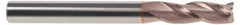 SGS - 5/8", 1-1/4" LOC, 5/8" Shank Diam, 3-1/2" OAL, 3 Flute, Solid Carbide Square End Mill - Single End, TiCN Finish, Spiral Flute, 30° Helix, Centercutting, Right Hand Cut, Right Hand Flute, Series 5 - USA Tool & Supply