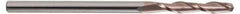 SGS - 1" Diam, 2-1/4" LOC, 2 Flute Solid Carbide Ball End Mill - TiCN Finish, Single End, 5" OAL, 1" Shank Diam, Spiral Flute - USA Tool & Supply