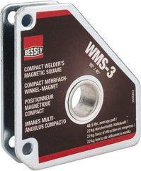 Bessey - 3-3/8" Wide x 5/8" Deep x 3-3/8" High Magnetic Welding & Fabrication Square - 48.5 Lb Average Pull Force - USA Tool & Supply