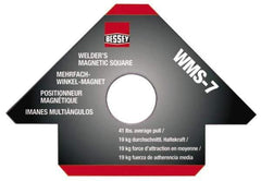 Bessey - 4-3/4" Wide x 9/16" Deep x 3-1/4" High Magnetic Welding & Fabrication Square - 41 Lb Average Pull Force - USA Tool & Supply