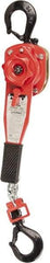 CM - 2,000 Lb Lifting Capacity, 5' Lift Height, Lever Hoist - Made from Chain, 44 Lb Avg Pull to Lift Rated Load, 1 Chain - USA Tool & Supply