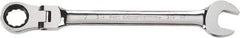 GearWrench - 1/2" 12 Point Flexhead Combination Wrench - Chrome Vanadium Steel, Full Polish Finish - USA Tool & Supply