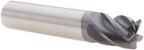 M.A. Ford - 1/2", 5 Flute, Single End, Solid Carbide, 0.03" Corner Radius End Mill - 2-1/2" OAL, 38° Helix, Right Hand Flute, 5/8" LOC, Right Hand Cut - USA Tool & Supply