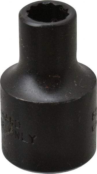 Proto - 1/4", 3/8" Drive, Standard Hand Socket - 12 Points, 1-3/32" OAL, Alloy Steel, Black Finish - USA Tool & Supply