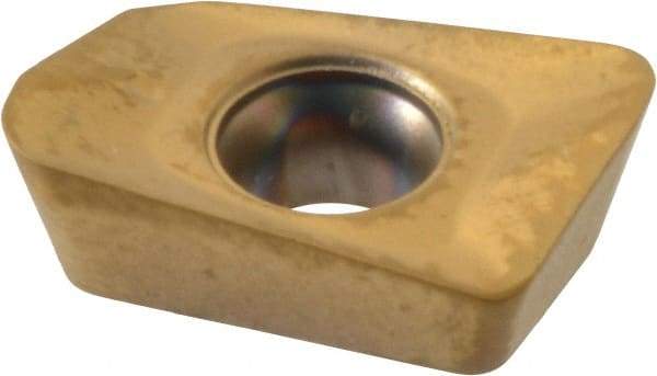 Seco - XOMX060208 M05 Grade F15M Carbide Milling Insert - TiAlN/TiN Finish, 0.096" Thick, 0.031" Corner Radius - USA Tool & Supply