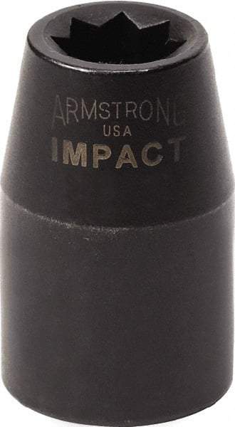 Armstrong - 1/2" Drive 3/8" Standard Impact Socket - 1-1/2" OAL - USA Tool & Supply