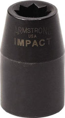 Armstrong - 1/2" Drive 3/8" Standard Impact Socket - 1-1/2" OAL - USA Tool & Supply