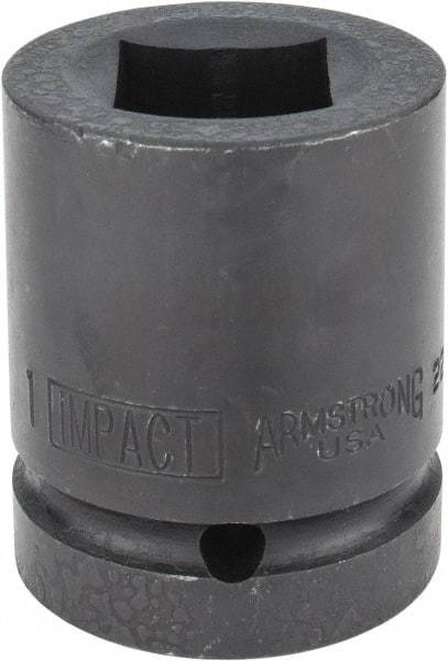 Armstrong - 1" Drive 1" Standard Impact Socket - 2-1/2" OAL - USA Tool & Supply