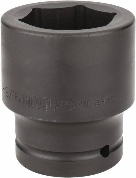 Armstrong - 1-1/2" Drive 2-9/16" Standard Impact Socket - 6 Points, 4-1/4" OAL - USA Tool & Supply