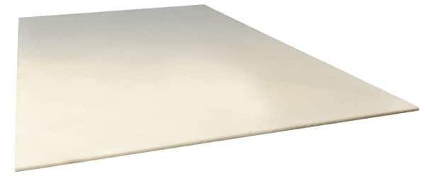Made in USA - 1" Thick x 2' Wide x 2' Long, PVC Sheet - White, Rockwell R-116 Hardness, Type I PVC Grade, ±5% Tolerance - USA Tool & Supply