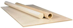 Made in USA - 1/2" Thick x 6" Wide x 1' Long, PEEK Sheet - Natural, Rockwell R-126 Hardness, +0.020 Tolerance - USA Tool & Supply