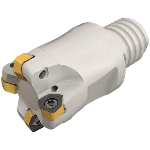 Iscar - 3/4" Cut Diam, 0.03" Max Depth, T12 Modular Connection Indexable High-Feed End Mill - Screw Holding Method, H600 WXCU 04 Insert, FF EWX-MM-04 Toolholder, Through Coolant - USA Tool & Supply