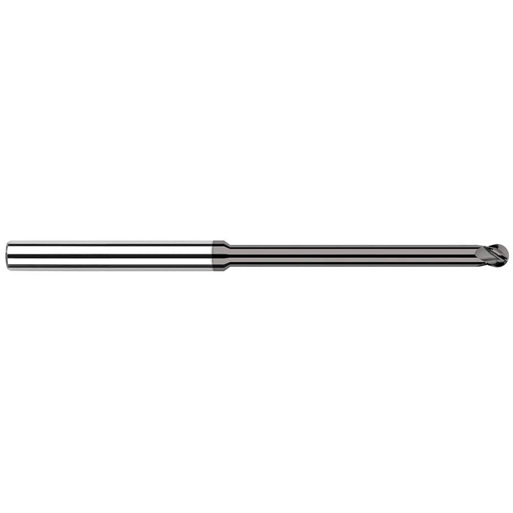Harvey Tool - Ball End Mills; Mill Diameter (Inch): 3/16 ; Mill Diameter (Decimal Inch): 0.1875 ; Number of Flutes: 4 ; Length of Cut (Decimal Inch): 0.2850 ; Material: Solid Carbide ; Overall Length (Inch): 4 - Exact Industrial Supply