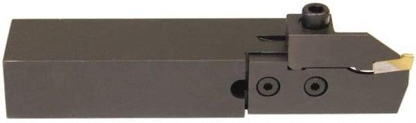 Hertel - HCE, Left Hand Cut, 1-5/8" Max Workpc Diam, Indexable Cutoff Toolholder - 0.812 Max Depth of Cut, 25.4mm Shank Width, 1/2" Shank Height, 4-1/2" OAL - USA Tool & Supply