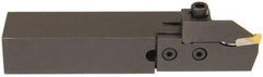 Hertel - HCE, Left Hand Cut, 1-5/8" Max Workpc Diam, Indexable Cutoff Toolholder - 0.812 Max Depth of Cut, 25.4mm Shank Width, 1/2" Shank Height, 4-1/2" OAL - USA Tool & Supply