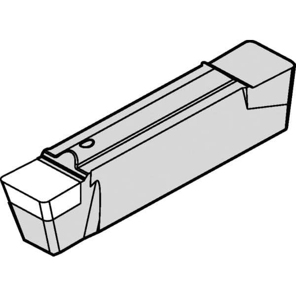 Kennametal - 0600G ST Grade KB5625, 6mm Cutting Width PCBN Grooving Insert - 4mm Max Depth of Cut, Neutral, 0.79mm Corner Radius, TiAlN Finish - USA Tool & Supply